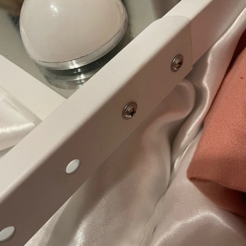 White vanity mirror